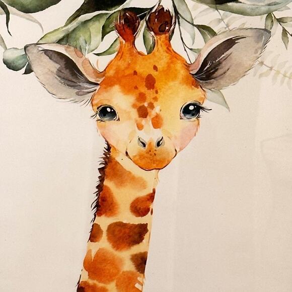 Safari Baby Animal Themed Nursery Unframed Artwork - 18" x 22" Giraffe - Picture 5 of 5